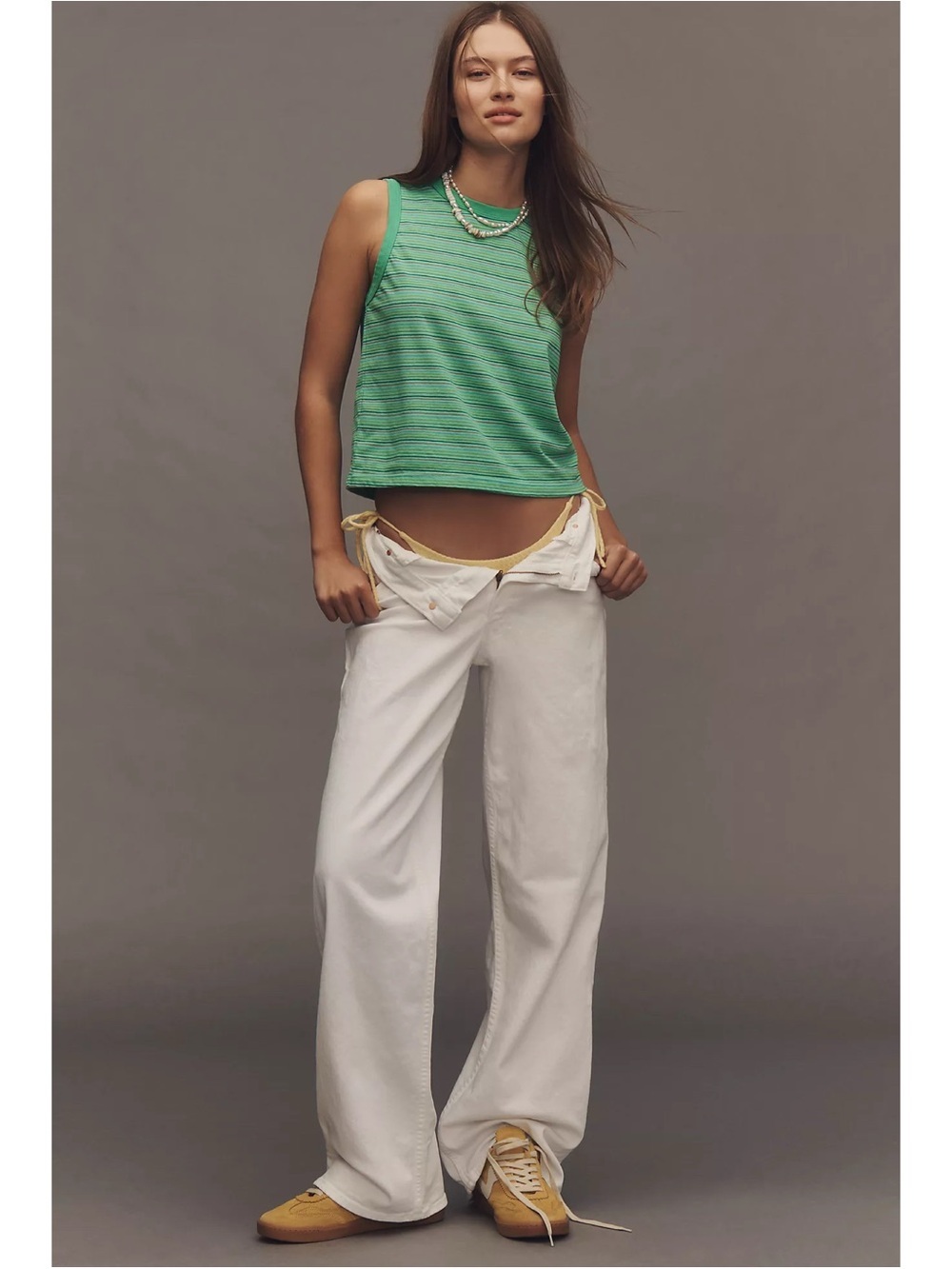 MOTHER Superior The Spinner Sneak Wide-Leg Jeans in Totally Innocent White 28 - Picture 14 of 16